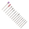 20 Holes 14pcs Nail Grinding Head Holder Manicure Pedicure Bits