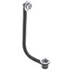 McAlpine FBW2PC Bath Combined Waste and Overflow Plated Grating, Black,