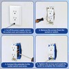 2 Pack Single Gang Outlet Box Extender, Electrical Receptacle Extender