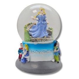 Fairy Tale Snow Globe Cinderella | Shaking Ball Glitter Ball Fairy Tale Motif Cinderella | Gift for Collectors | W: 65 mm, H: 85 mm | 30036