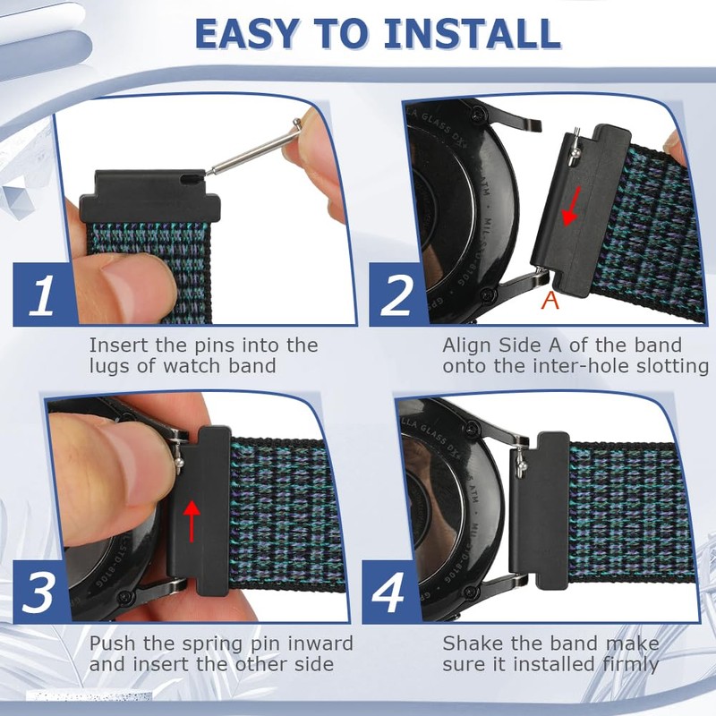 AVOD Nylon Loop Quick Release Watch Bands - Choice of