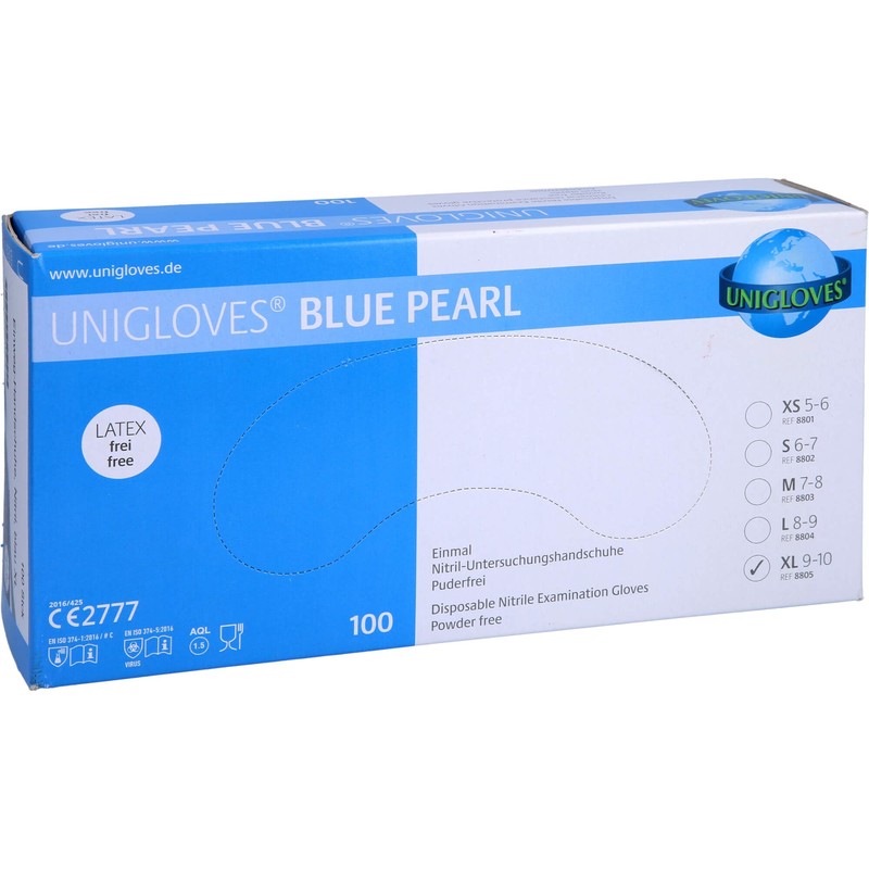 Disposable Nitrile Gloves XL Blue Pack of 100