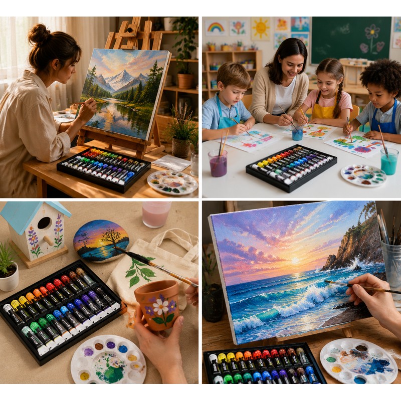 Acrylic Paint Set for Painting & DIY Crafts – 12/24