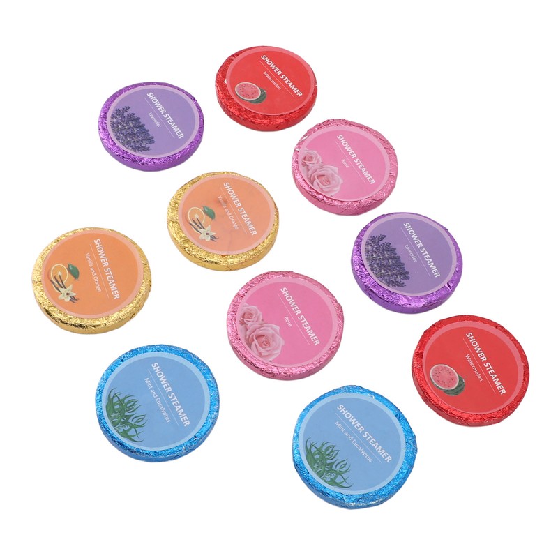 10pcs Shower Salt Tablet Refreshing Cleaning Aromatic Bath Salts Balls
