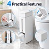 2-in-1 Bathroom Trash Can with Toilet Brush – Slim Narrow
