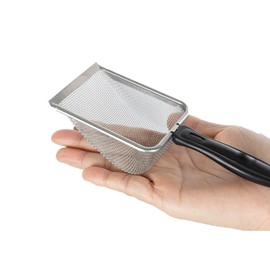 Yuelulala Hamster Sand Bath Scoop Stainless Steel Sand Substrate Shovel Fine Mesh Metal Sifter Scooper fits Small Animal sandbath Box Rabbits Reptile Terrarium (A101-1)