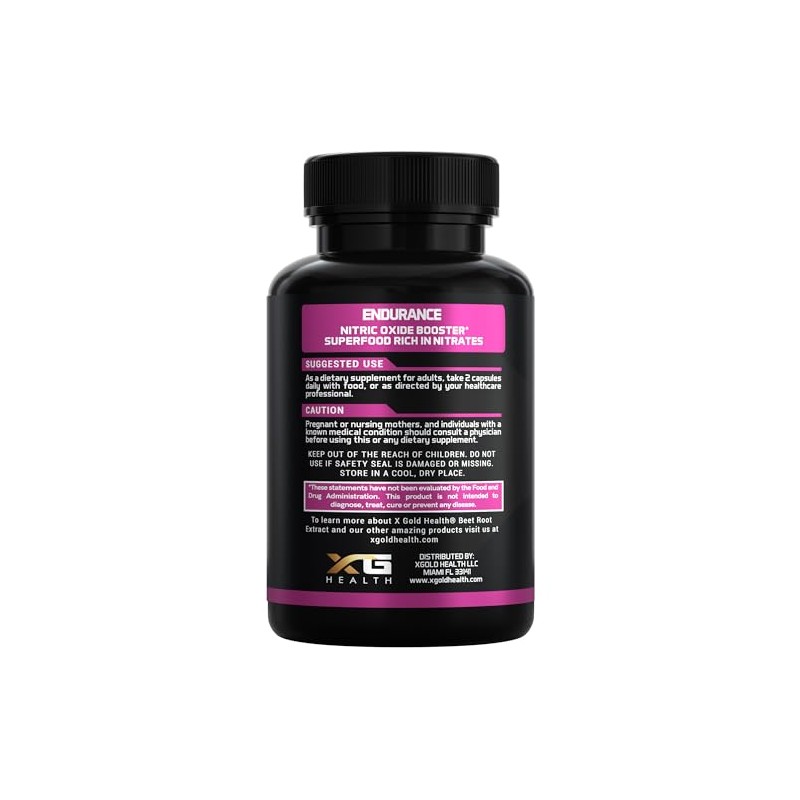 X Gold Health Cápsulas De Extracto De Raíz De Remolacha