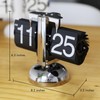 SCOAGE Flip Desk Clock, Retro Vintage Auto Flip Down Table