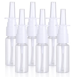 simarro 6Pcs Empty Nasal Spray Bottles, 20 ml Nasal Spray Bottles PET Refillable Atomiser Spray Bottle Reusable Empty Nasal Spray Bottle for Perfume, Essential Oils, Saline Solution