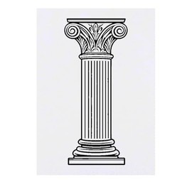 'Arabesque Roman Pillar ' Temporary Tattoo - Water Resistant, Skin-Safe, Non-Toxic Transfer (TO00083027)