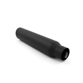 RP Remarkable Power, 2.5" Inlet 3.5" Outlet 18" Long Stainless Steel Rolled Edge Exhaust Tip Black