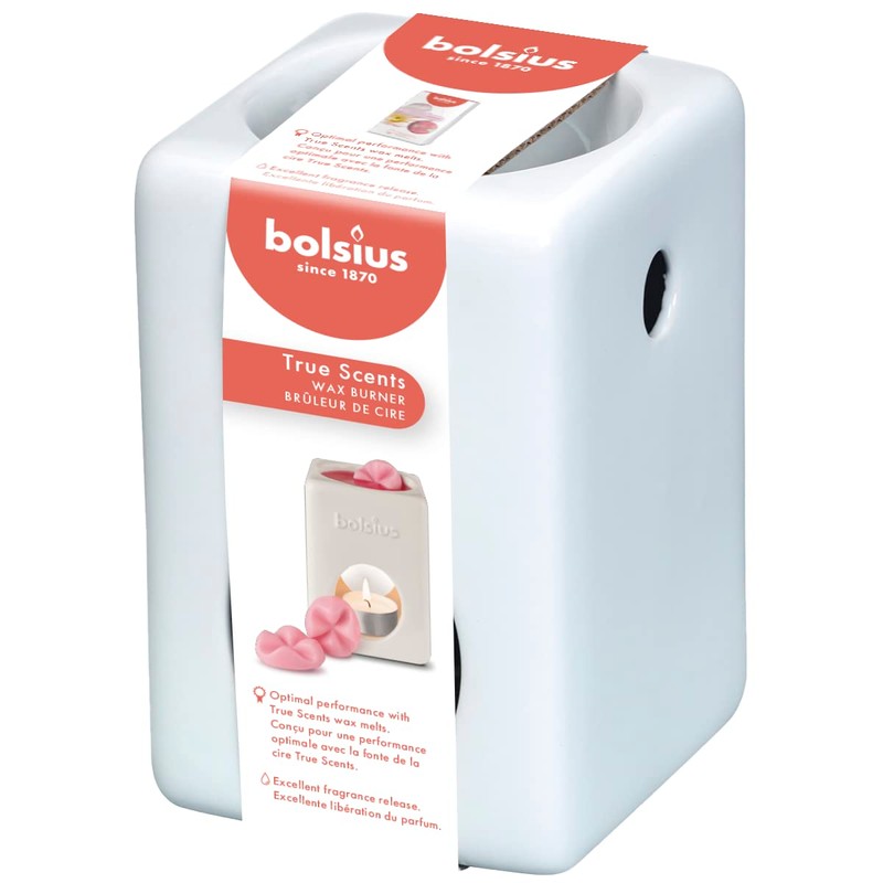 Bolsius Burner, Ceramic, White, Product Size: 13.7 x 10.2 x