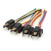 uxcell 4pcs H4 Headlight Bulb Socket Male Wire Harness Cable