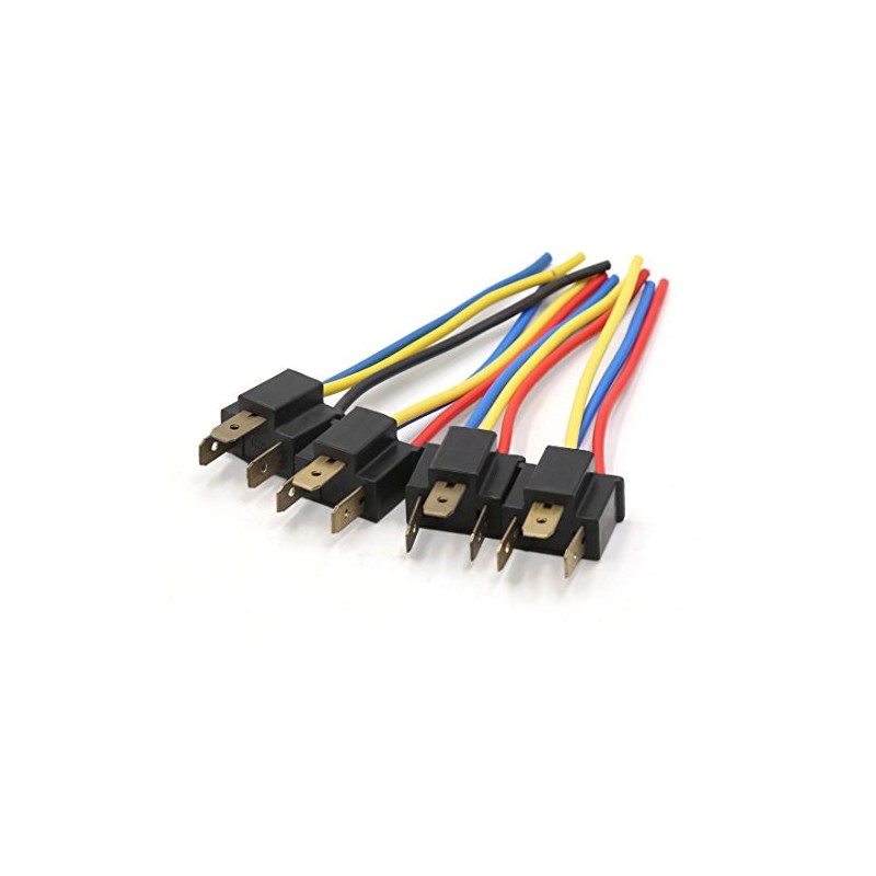 uxcell 4pcs H4 Headlight Bulb Socket Male Wire Harness Cable
