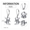 VONALA Cowgirl Sterling Silver Western Cowboy Boot Dangle Earrings