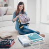 Abizarch 6 Pack Large Clear Clothes Storage Bag,Travel Packing Cube,