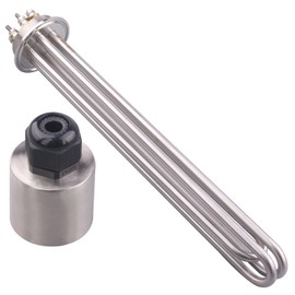 DERNORD 2 Inch Tri-Clamp 240V Water Heating Element Immersion U Type Electrical Brewing Boiler Heater (240V 9000W)