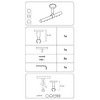 GARDINIA Chicago Series Ceiling Support for Curtain Rod, with Metal