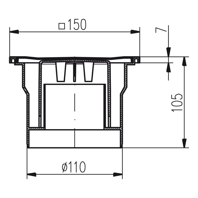 DNS110 323 P b Shower / Bath / Floor Drain