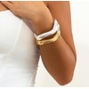 ACCZ Chunky Heavy Metal Open Cuff Bangles for Women Irregular