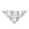 Ambesonne White Boho Pet Scarf, Flowers Botanic Branches, 16" X