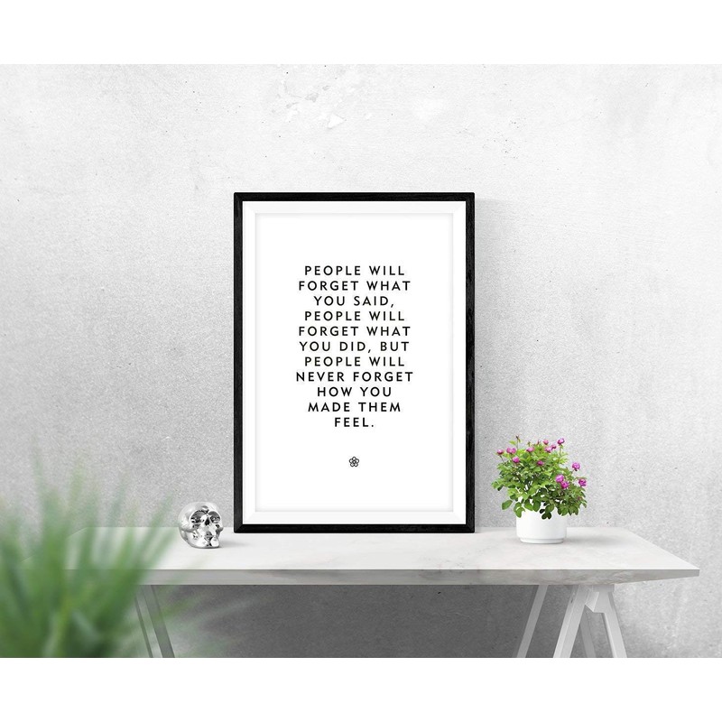 Inspiring quote "People will never forget how you made them