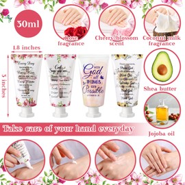100 Pcs Christian Hand Cream Bulk Gifts for Women Bible Verse Mini Hand Lotion Scripture Travel Lotion for Dry Cracked Christian Religious Gifts Bulk for Mom Women Teacher Wedding Favors (Cross Style)