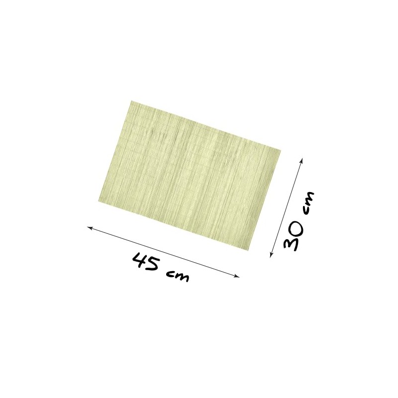 30 x 45 cm Rectangular Bamboo Table Mat - Non-slip,