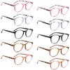 BLUELESS Round Reading Glasses for Women 10-pack Oval Patterned Temple