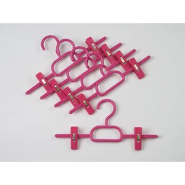Sawafuji BO-05 Neat Storage Clip Bottom Hanger Set of 5 Pink