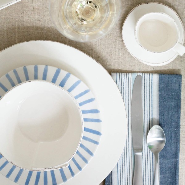 Vietri Lastra Linen Espresso Cup & Saucer