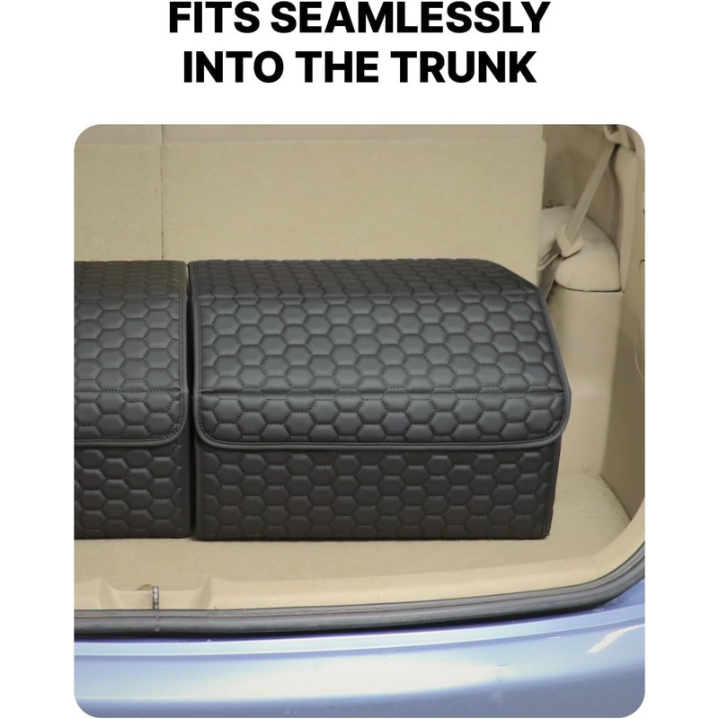 Owleys Trunk Organizer For Car - Collapsible Storage Bins -