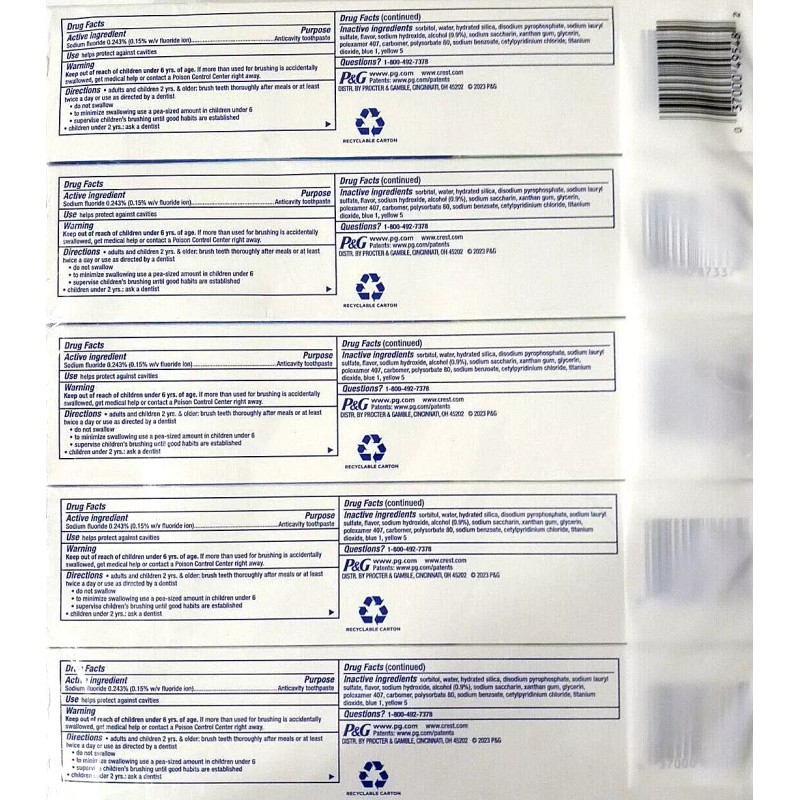 Crest Complete Plus Scope Active Foam Striped Toothpaste 8.2 Oz