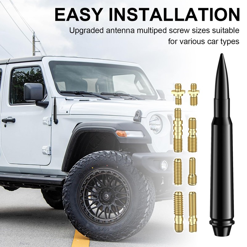 5.7" Blue Bullet Antenna Compatible with 2006-2010 Hummer H3 2009-2017