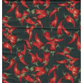 Robert Kaufman Fat Quarter 100% Cotton - Cara Collection - Chilis on Green