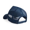 Plain Trucker Cap Mesh Back Baseball Cap Snapback - Navy