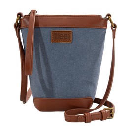 Montana West x Lee Small Bucket Crossbody Bags for Women Mini Denim Cell Phone Purse with Adjustable Strap