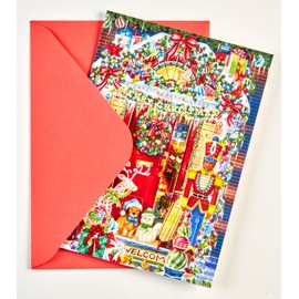 Set of 12 Advent Calendar Greeting Cards - 'Christmas Doorway ' - Advent Cards with Envelopes by Vermont Christmas Company - The Perfect Early Christmas Card