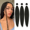 Braiding Hair Pre stretched 14 Inch 3 Packs Natural Black