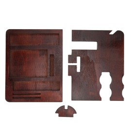 Wood Phone Docking Station Clear Texture Docking Station Organizer with Multi Slot Storage Wooden Phone Holder for Wallets