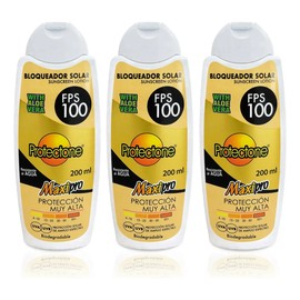 Bloqueador Solar Fps 100 Protectone 3 Pzas De 200 Ml Cu.