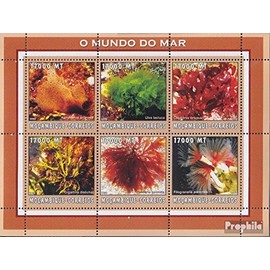 Prophila Collection Mozambique 2614-2619 Small Sheet 2002 World of the Sea (Stamps for Collectors) Invertebrates Animals Other