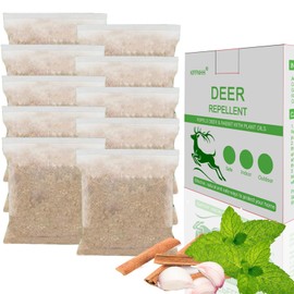 KFFNHH Deer Repellent,Rabbit and Rodent Repellent,Repels All Animal Outdoor,Keep Deer Away from Garden,Yard, Flowers, Trees，Vegetable-10 Packs