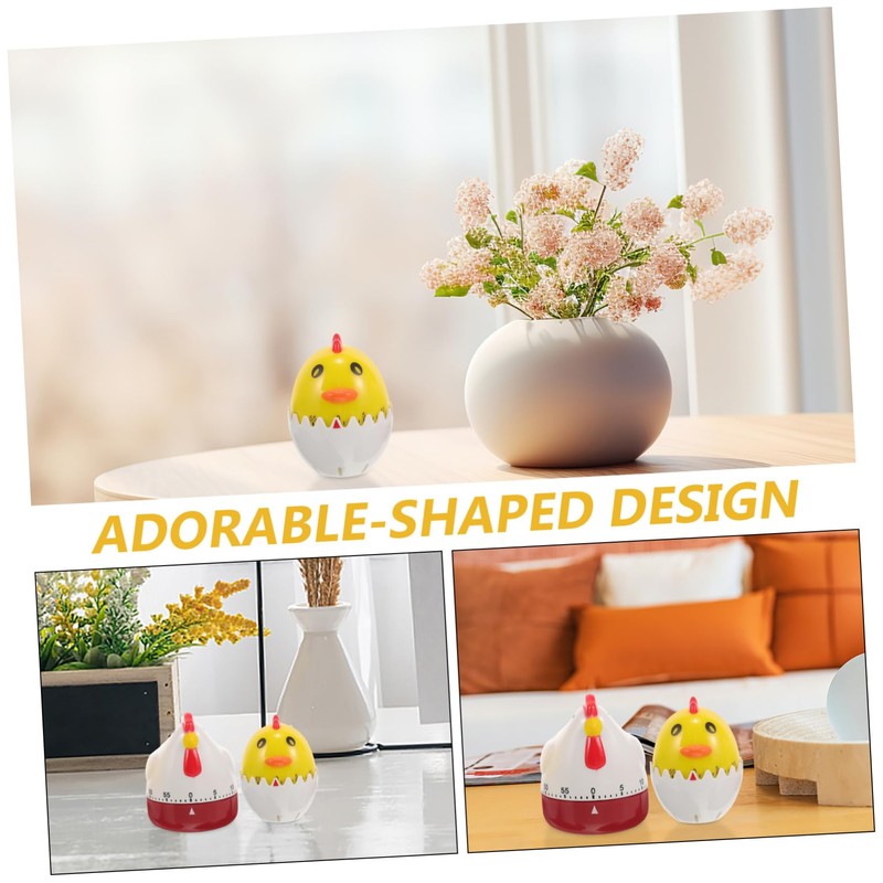iplusmile 2pcs Cartoon Shaped Kitchen Timer Mechanical Cooking Countdown Timer