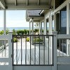 ZERTNROW Outdoor Deck Gate, Adjustable Steel Metal Gate for Patio