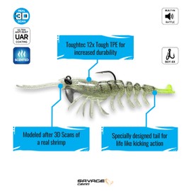 Manic Shrimp RTF V2-Glow-1/3oz-3in-Less Than 8ft