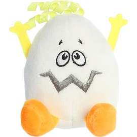 Aurora® Punny Eggspressions™ Scrambled Egg Stuffed Animal - Humorous Wordplay - Playful Expression - White 3.5 Inches