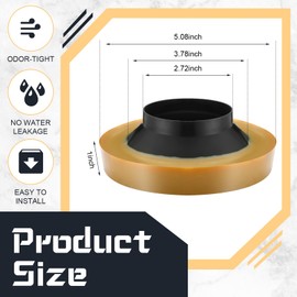 Marsui 44 Pcs Toilet Wax Ring Kit Include Retainer Washers and Thick Flange Closet Bolts Bolt Caps Fits 3 Inch and 4 Inch Waste Lines for Toilet Gas Odor and Watertight Sealing Replacement Supplies
