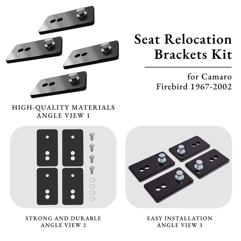AC-MTORC Seat Relocation Brackets Kit for Camaro/Firebird 1967-2002 (A Set