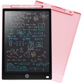 12 Pulgadas Tableta de Dibujo Niños, Pizarrón Mágico Borrable Tableta de Escritura LCD Reutilizable Vistoso, Juguete Educativo, Writing y de Aprendizaje Tablero para Dibujar Niños, Niñas (rosado)